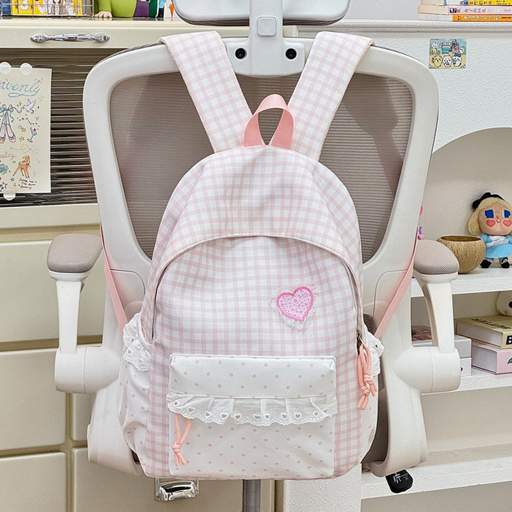 Stylish Checked Backpack Kalsten
