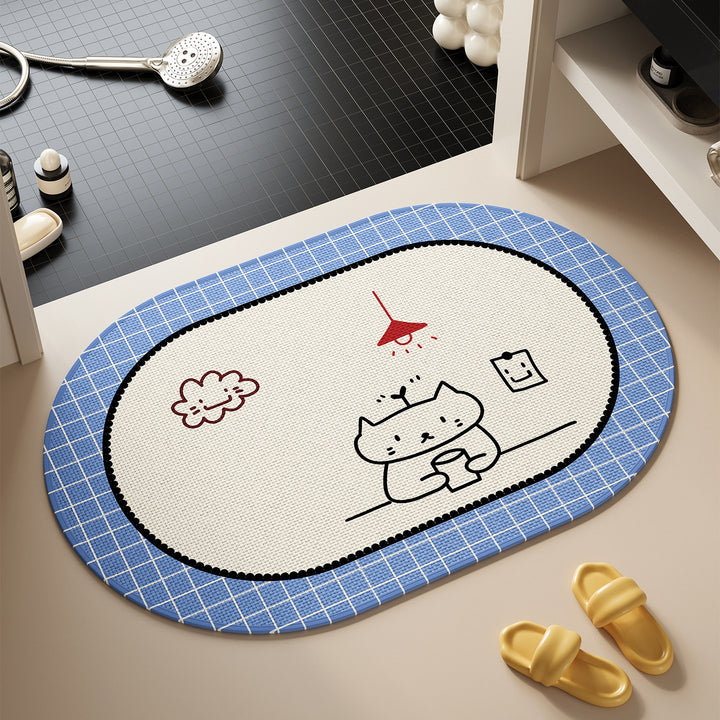 Cartoon-Themed Bathroom Mat Kalsten