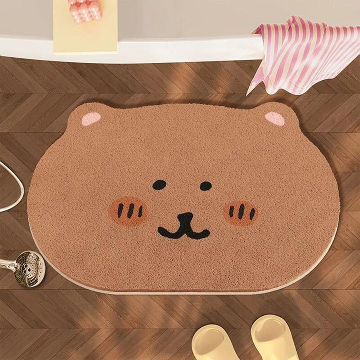 Playful Animal-Themed Bath Rug