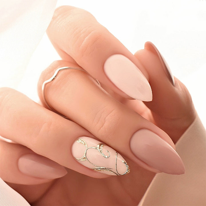 Artificial nail set with elegant flower pattern Kalsten