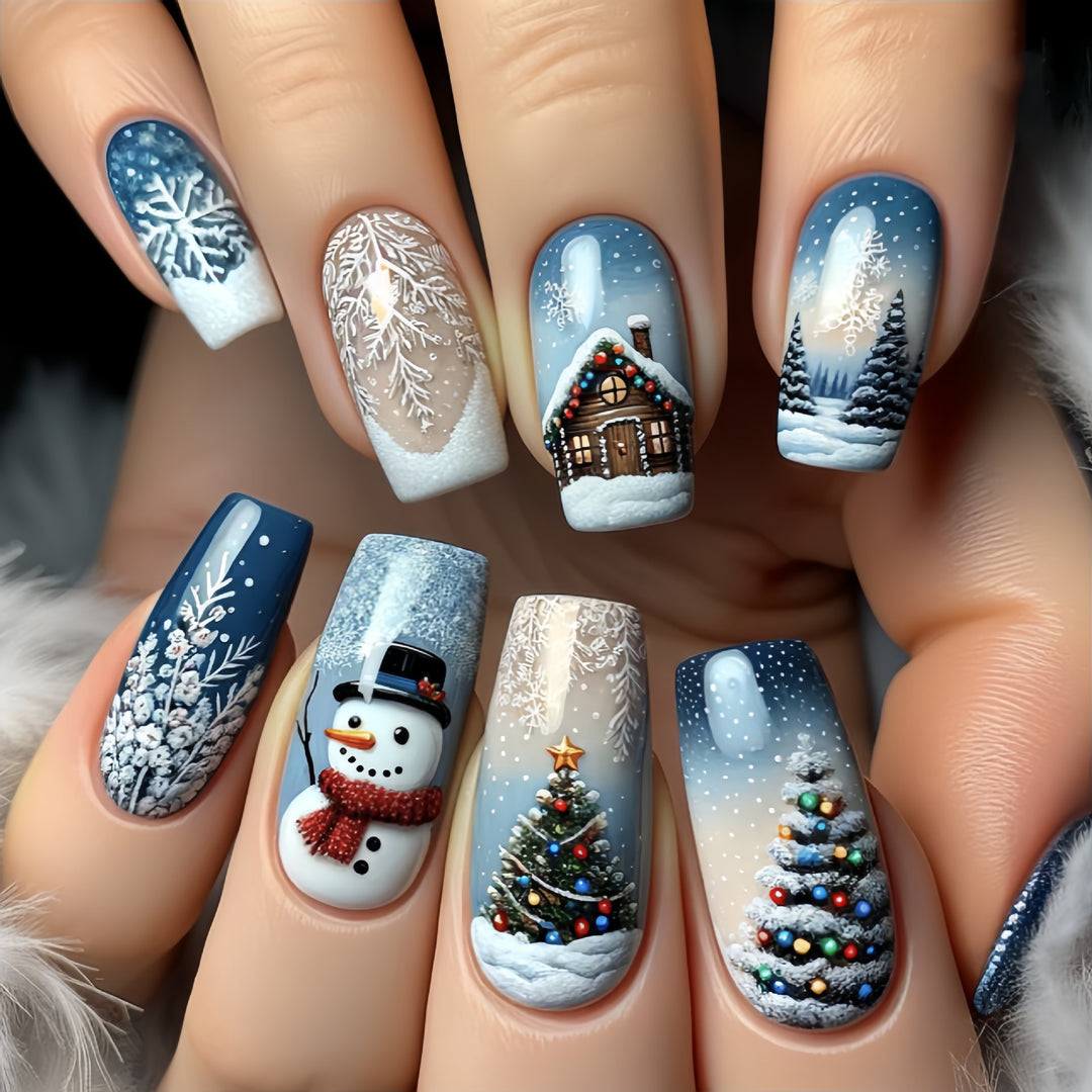 Festive Winter-Themed Nail Art Kalsten