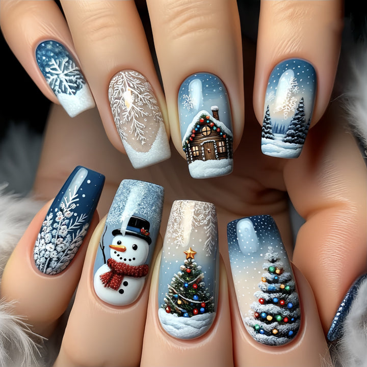 Festive Winter-Themed Nail Art Kalsten