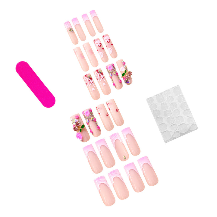 Artistic 3D nail art with glitter details Kalsten