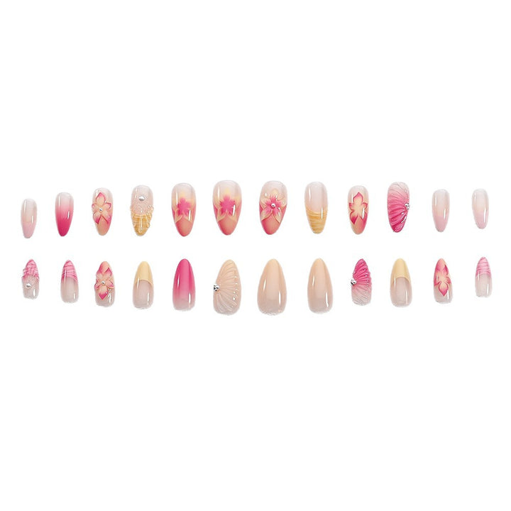 Floral Design Press-On Nail Set