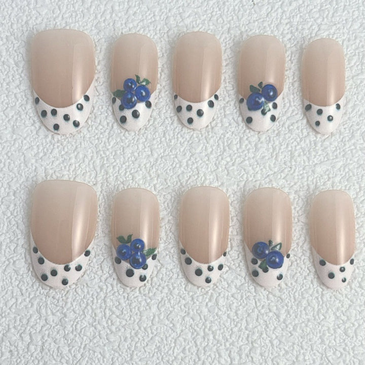 Creative artificial nails with berry pattern Kalsten