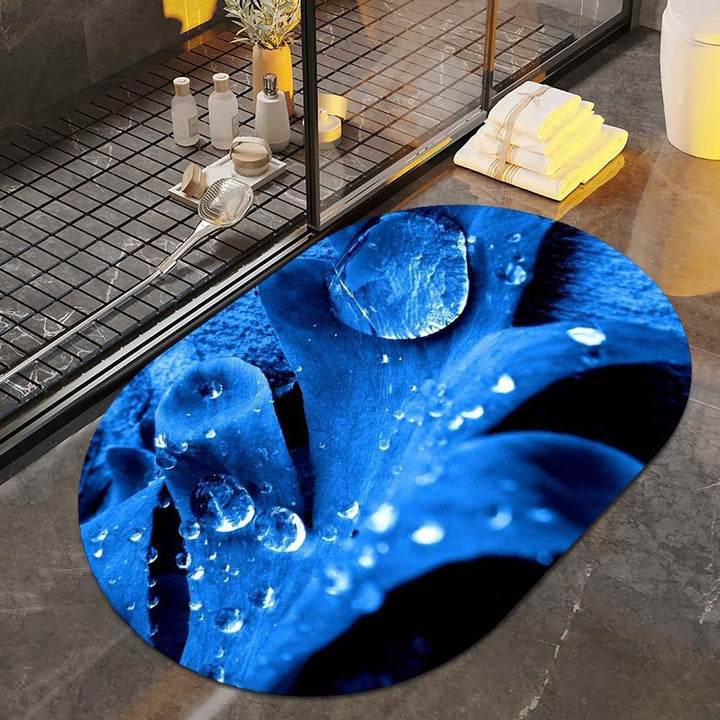 Floral Art Bath Rug Kalsten