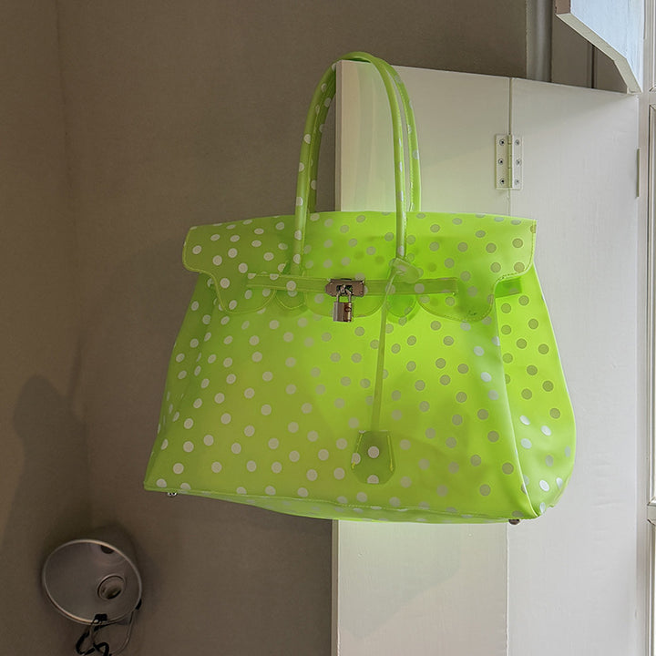 Polka Dot Handheld Tote
