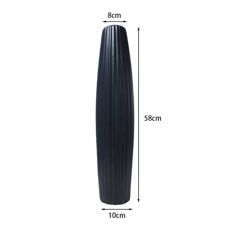 Elegant Tall Decorative Ribbed Vase Kalsten