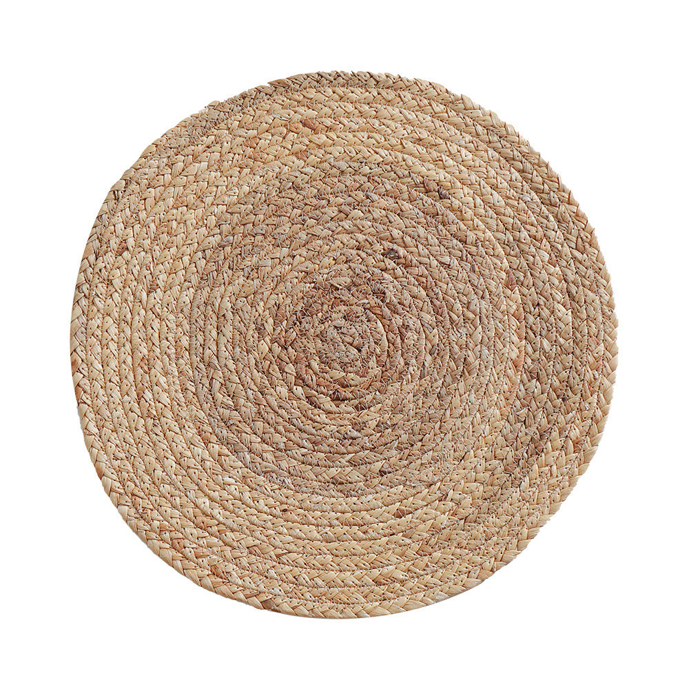 Round carpet made of braided jute with spiral structure and flat weaving Kalsten