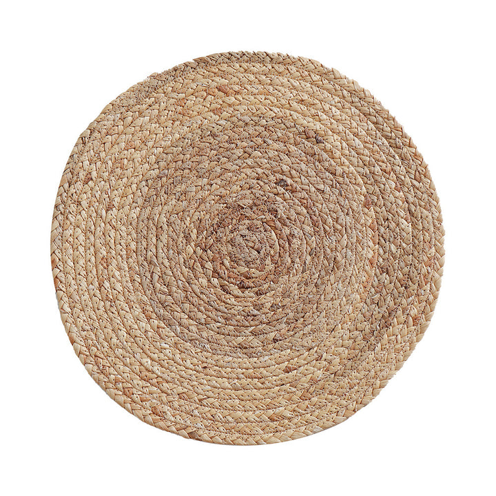 Round carpet made of braided jute with spiral structure and flat weaving Kalsten