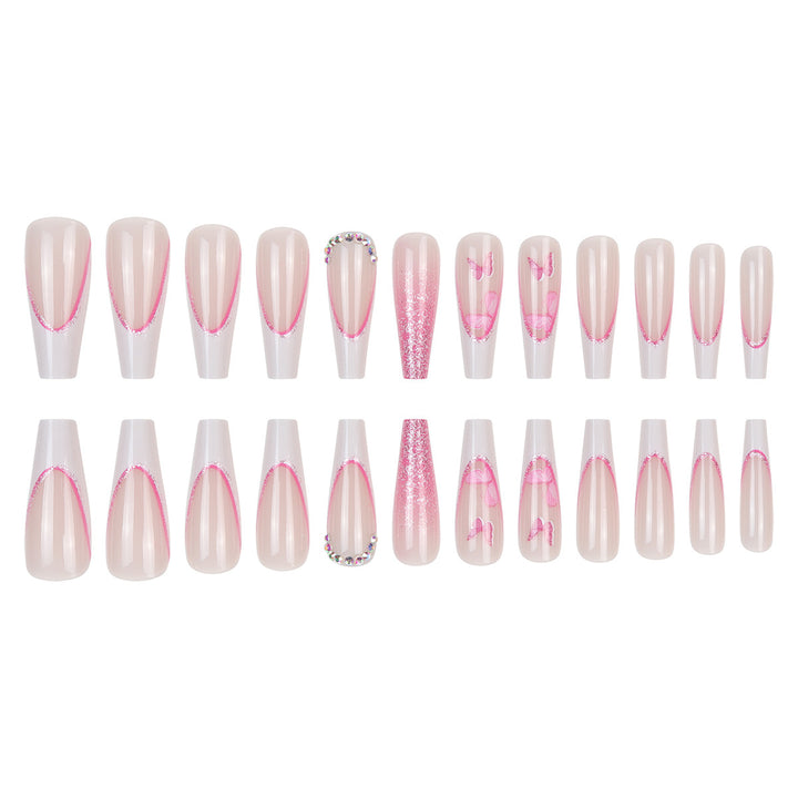 Elegant Floral Stiletto Press-On Nails Kalsten