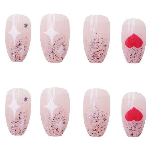 Glamorous Rhinestone-Embellished Press-On Nail Set Kalsten 1790727203