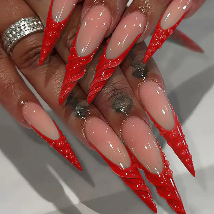 Sculpted Stiletto Nail Enhancements Kalsten