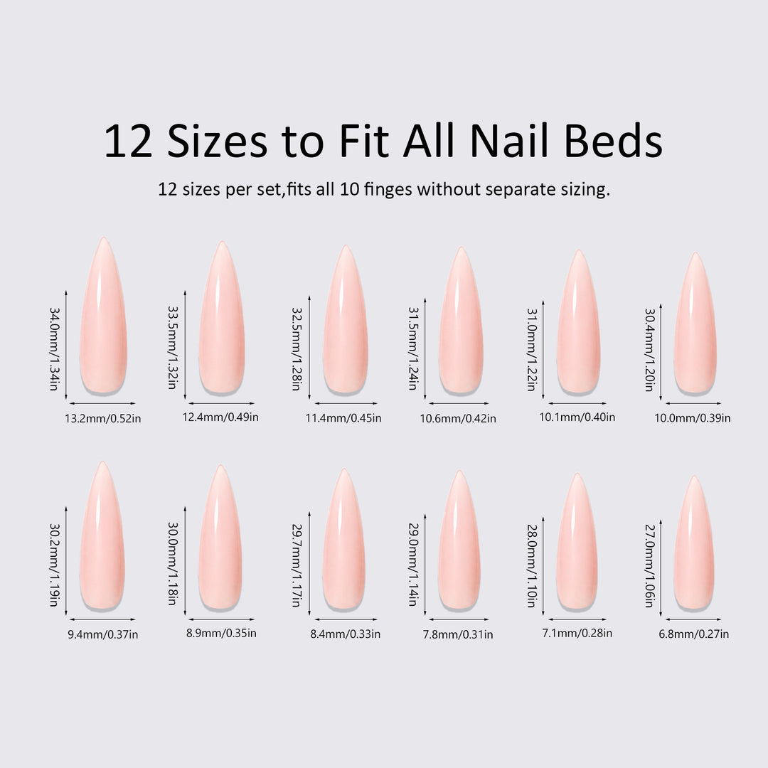 Artificial nail set with floral and maritime accents Kalsten
