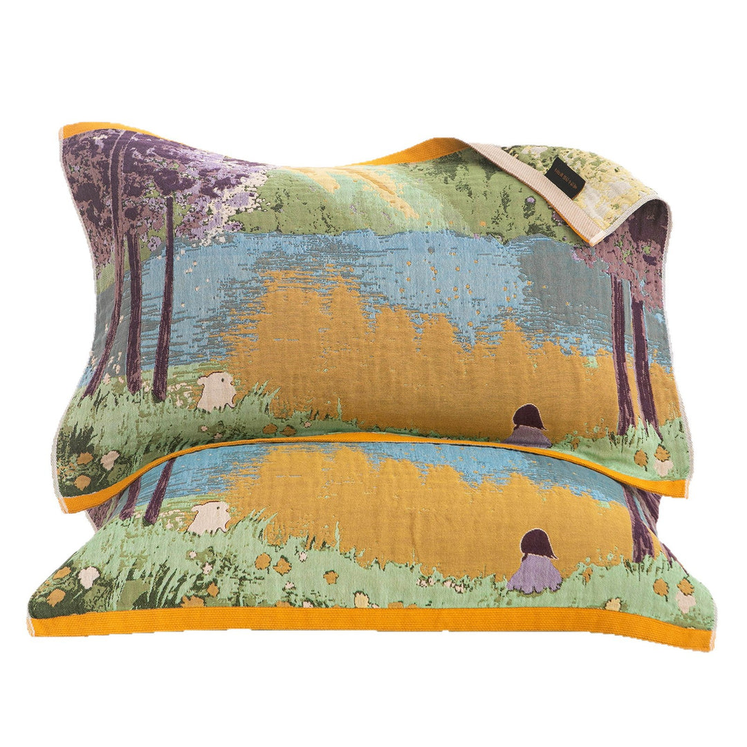 Ladies cushion cover with artistic landscape motif Kalsten