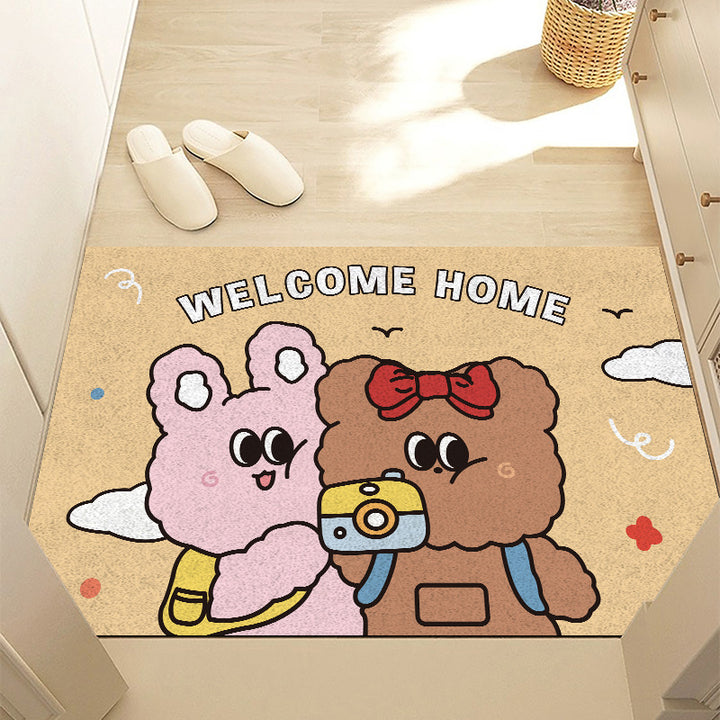 Cartoon-Themed Welcome Mat