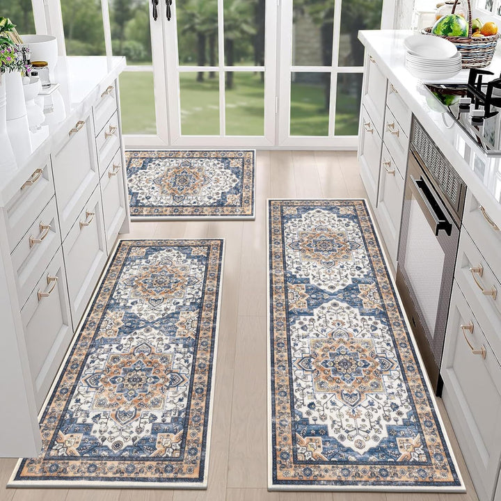 Vintage-Inspired Persian Kitchen Runner Mat