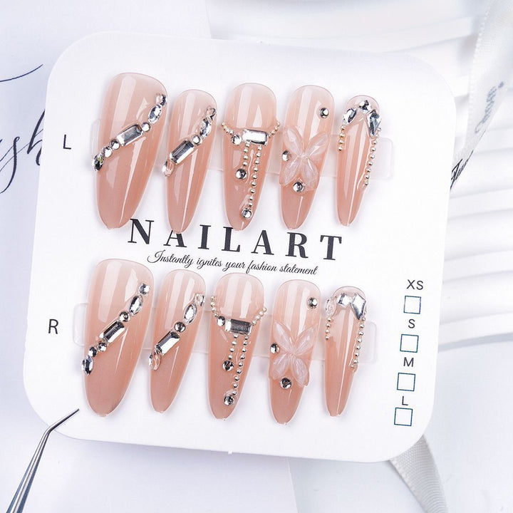 Artistic Press-On Nail Set with Cute Character Designs Kalsten