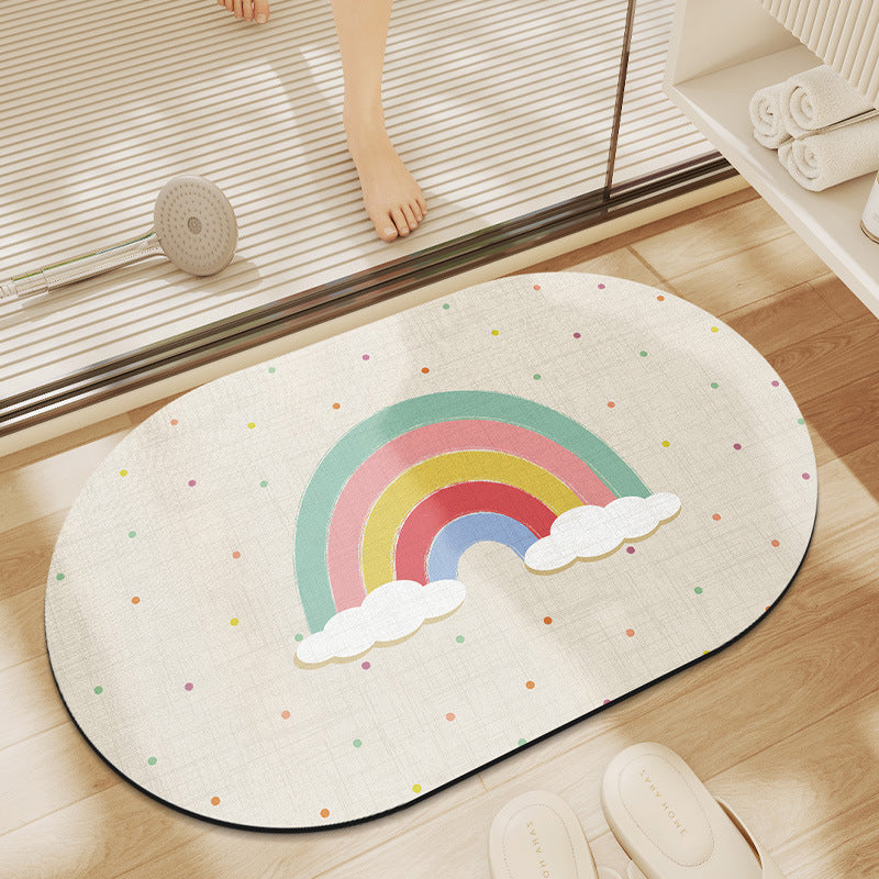 Playful Hot Air Balloon Bathroom Mat