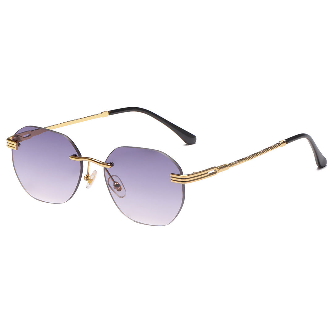 Women's stylish geometric sunglasses with decorative metal frame Kalsten