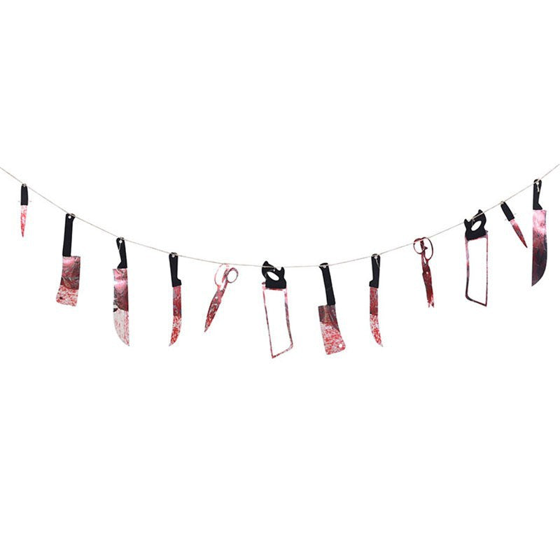 Halloween-Themed Bloody Knife Garland Kalsten