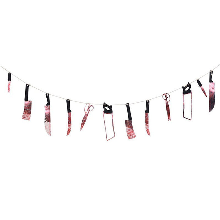 Halloween-Themed Bloody Knife Garland Kalsten