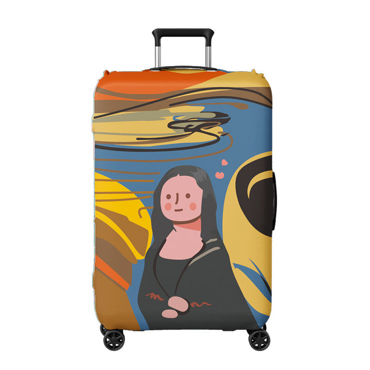 Women's hard shell suitcase with exciting travel motif Kalsten