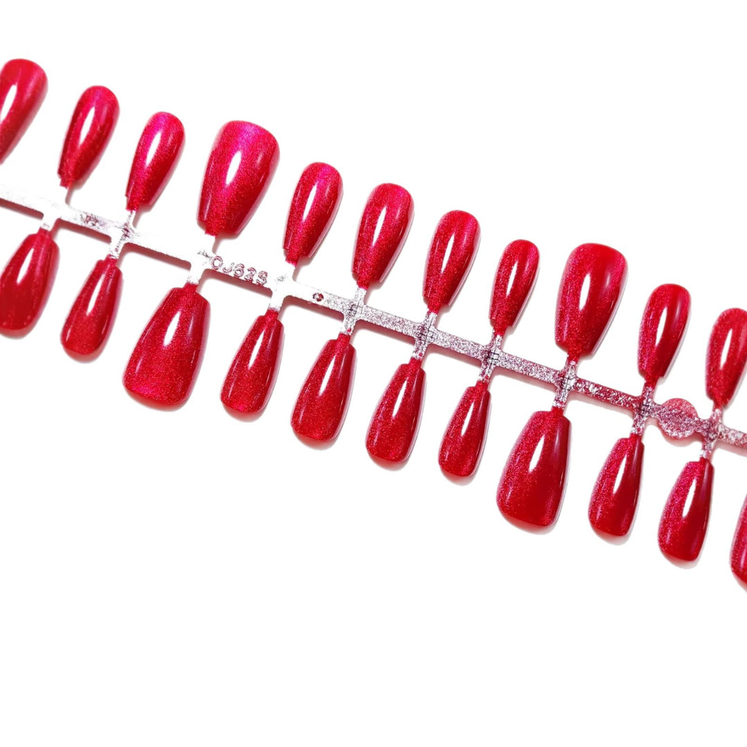 Shiny artificial nails with sparkling at the highest level Kalsten