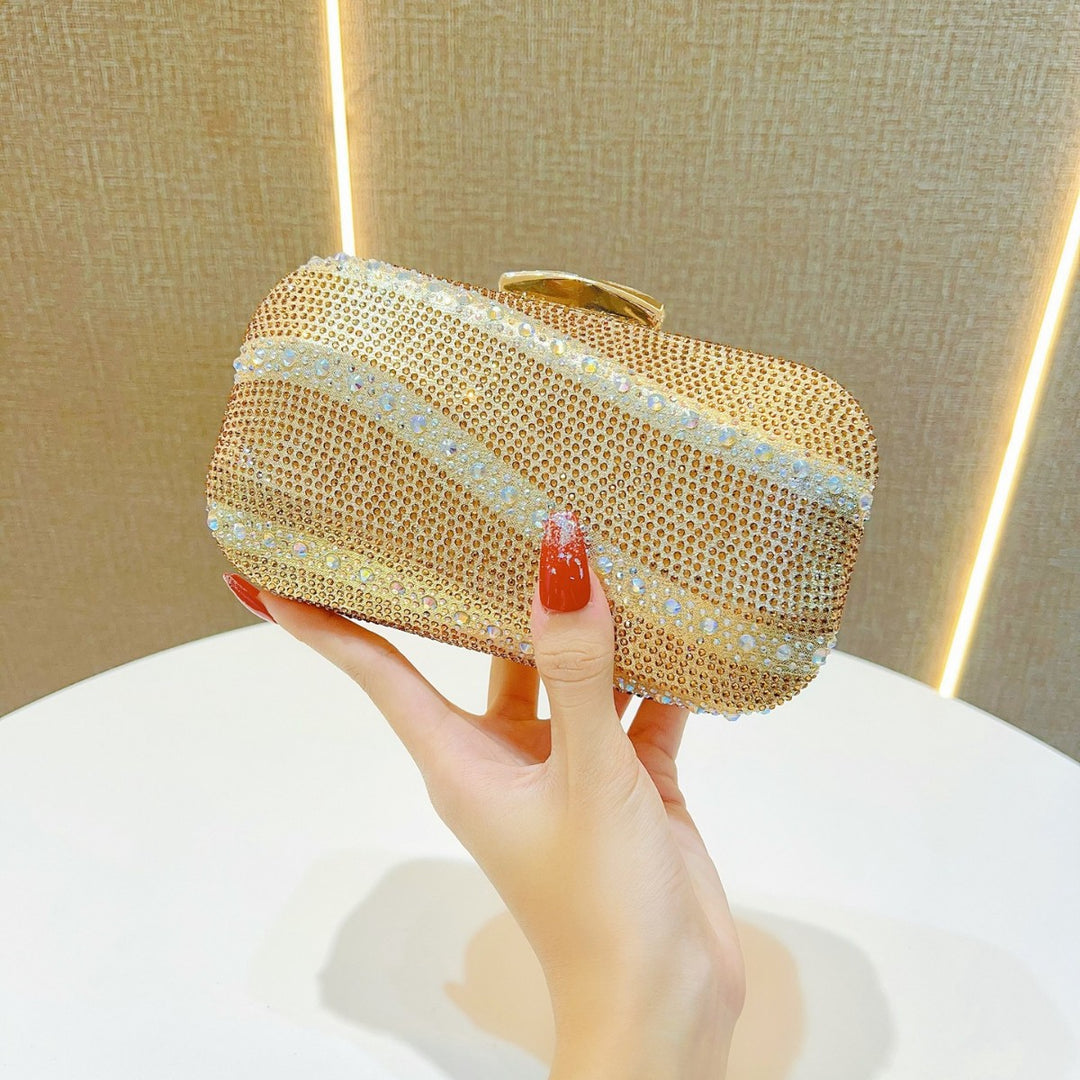 Crystal-Studded Clutch Handbag