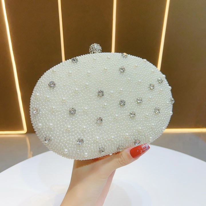 Pearled Decorative Evening Clutch