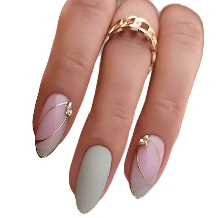 Glamorous Almond-Shaped Nail Enhancements Kalsten