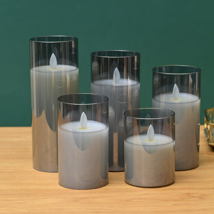 LED Stumpen Candles with Realistic Flame