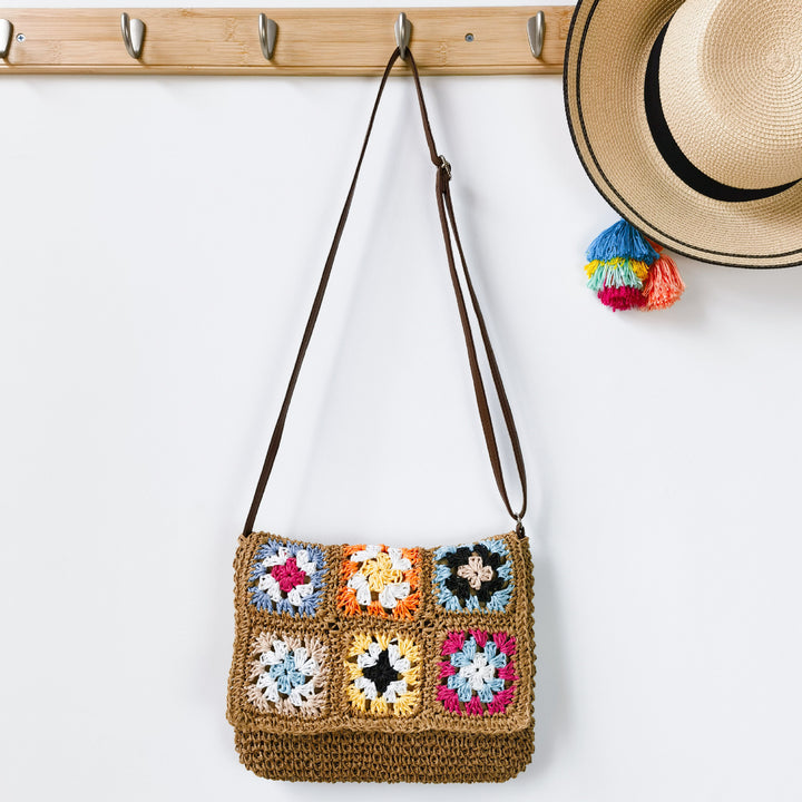 Comfortable shoulder bag with colorful hexagon pattern Kalsten