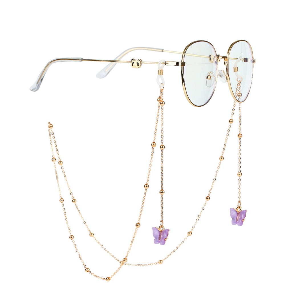 Glasses chain with butterfly pendants Kalsten