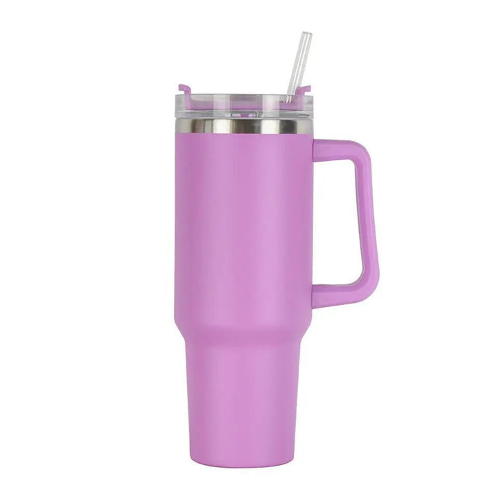 Women's Insulated Drinking Cup with Handle and Straw Kalsten