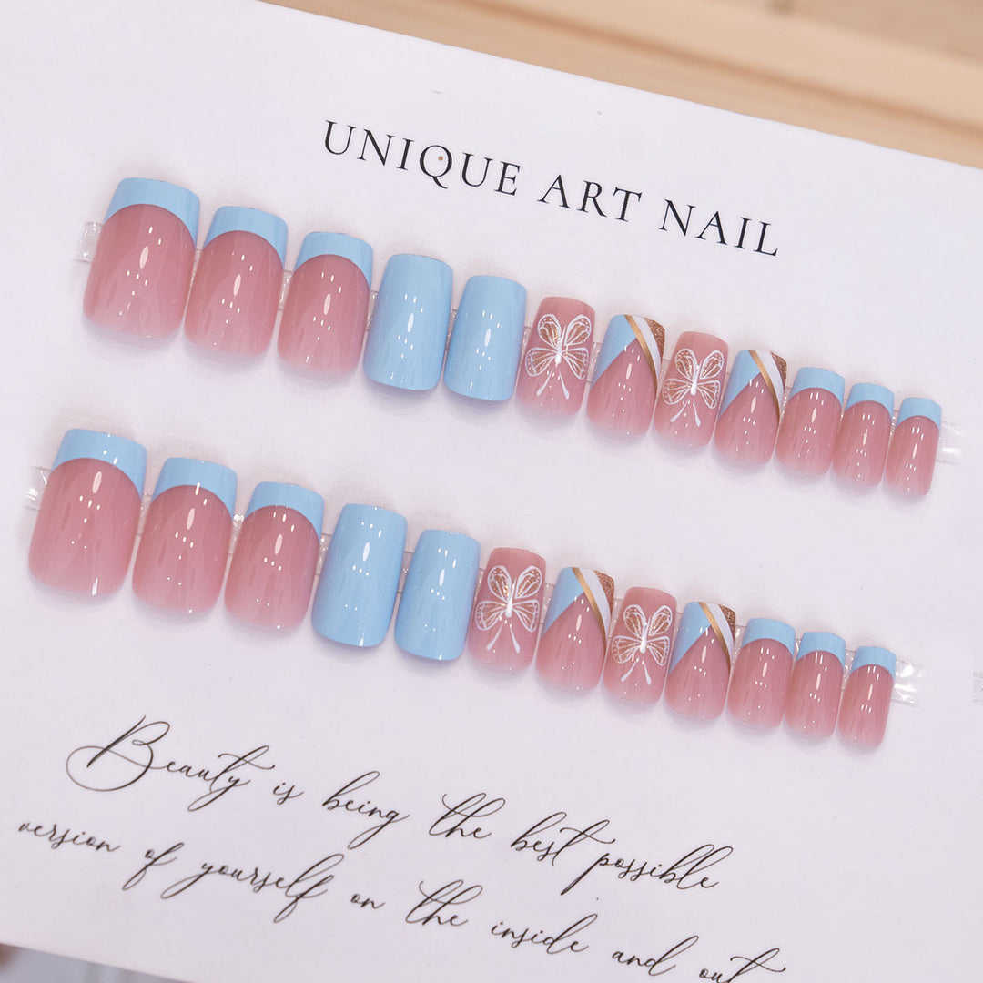 Decorative Butterfly Press-On Nails