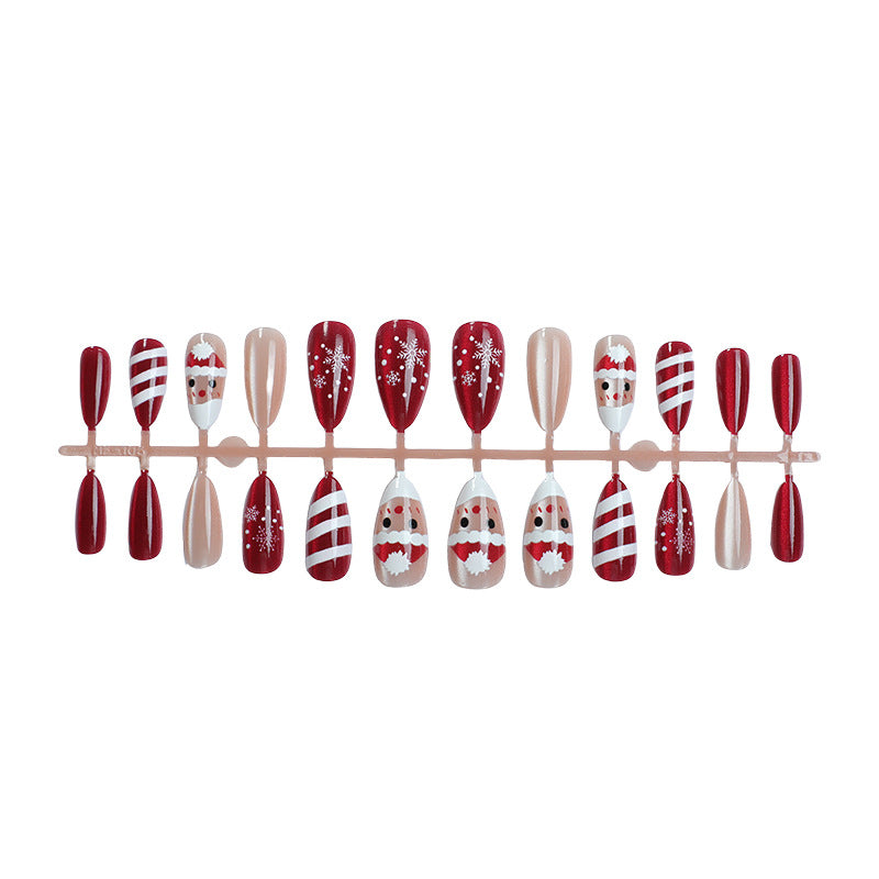 Festive Holiday Themed Press-On Nail Art Set