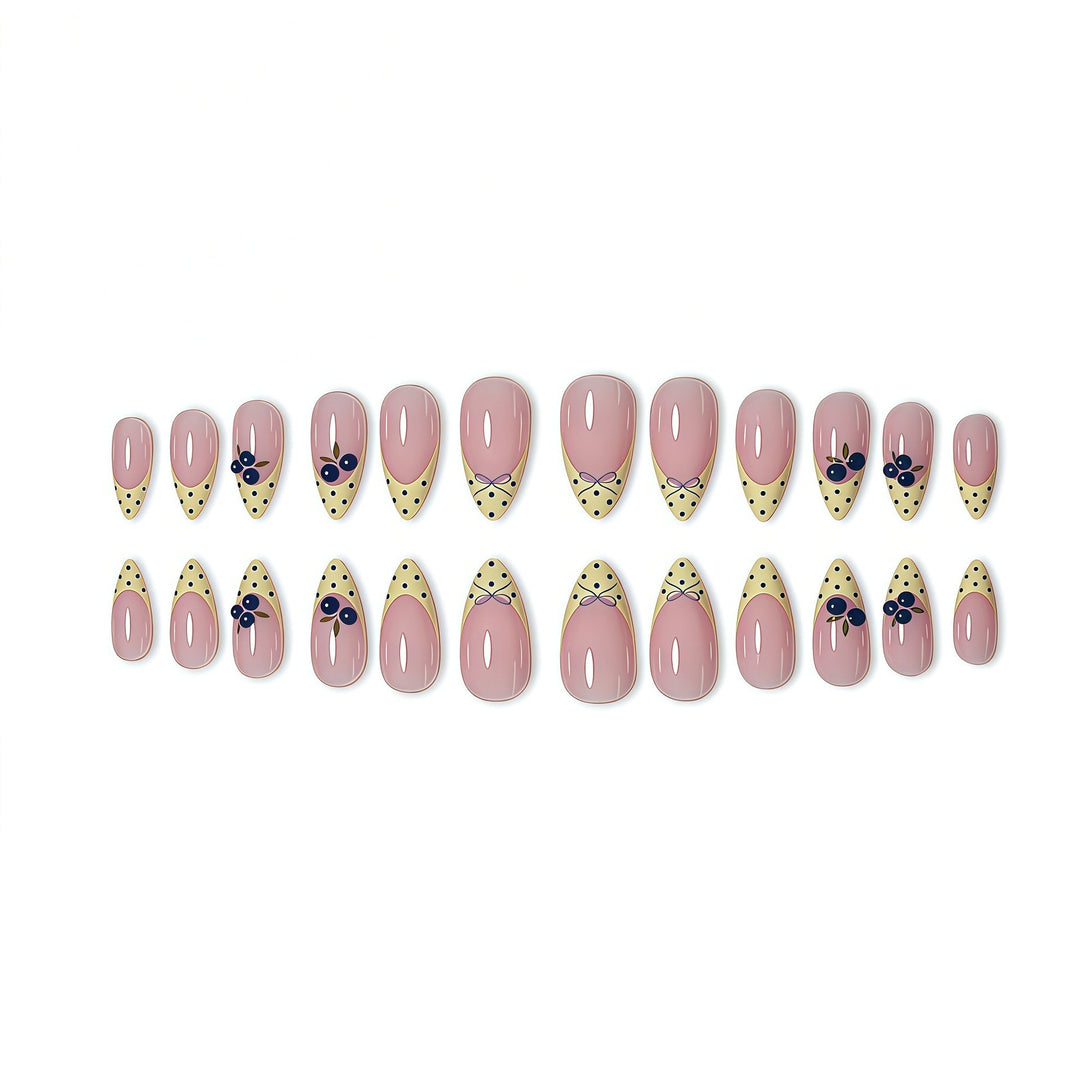 Artistic Floral Accent Press-On Nails Kalsten