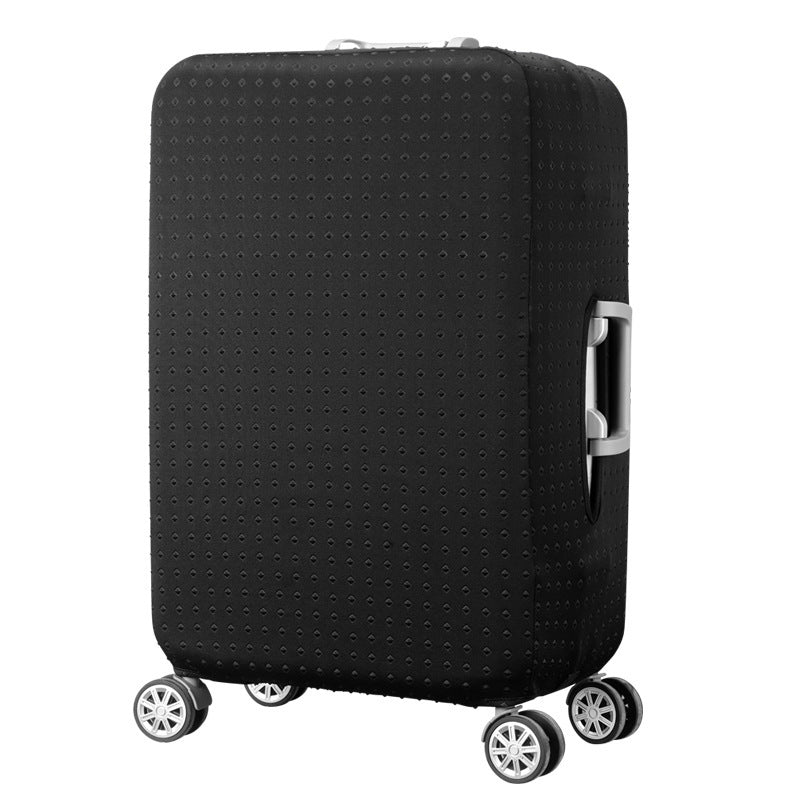 Unisex nan elastic motif suitcase cover made of stretchable polyester with handle and wheel openings Kalsten