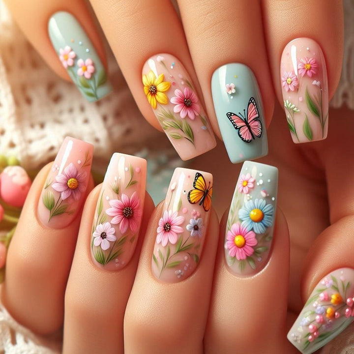 Floral Gradient Nail Art Design Kit Kalsten