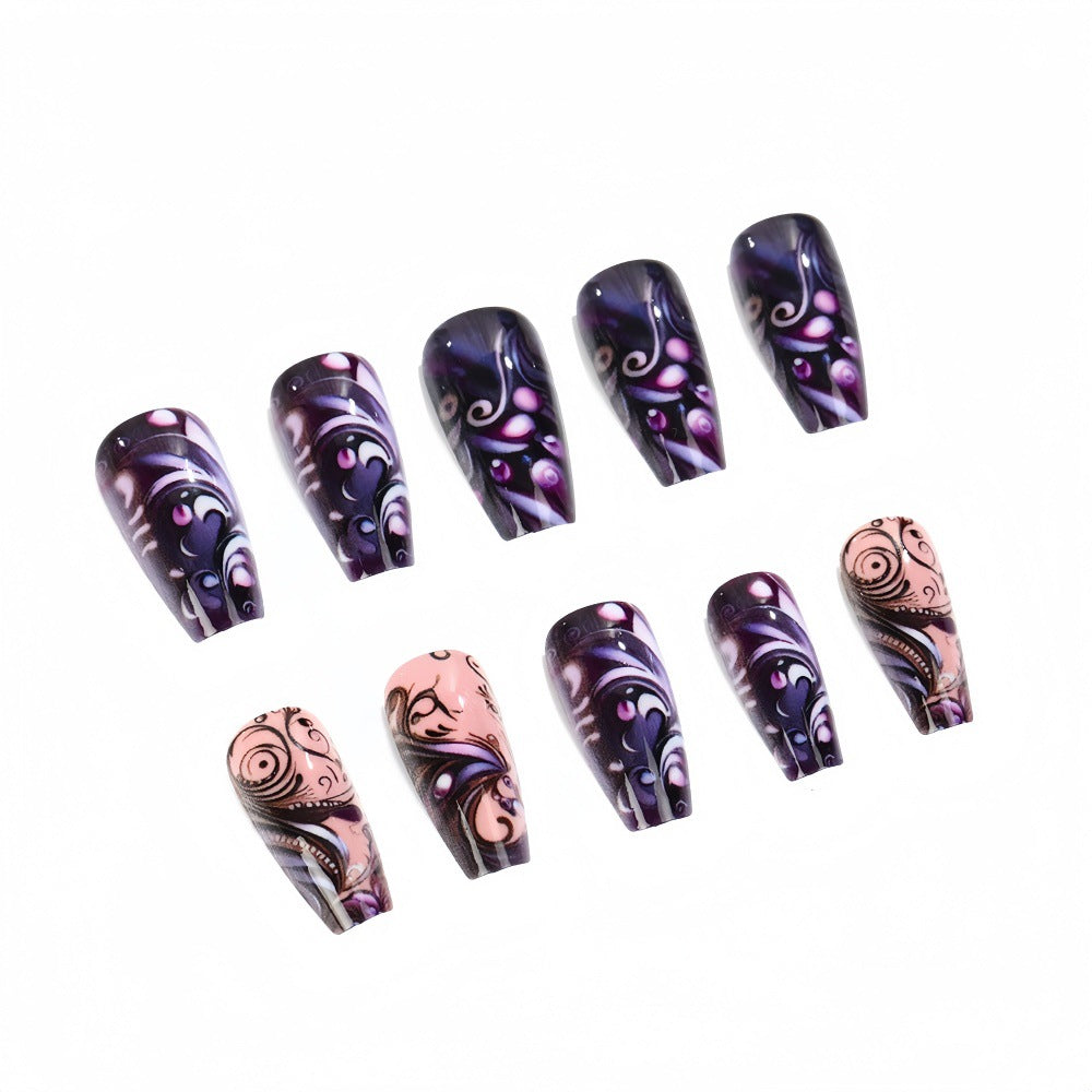 Artificial nails with floral patterns Kalsten