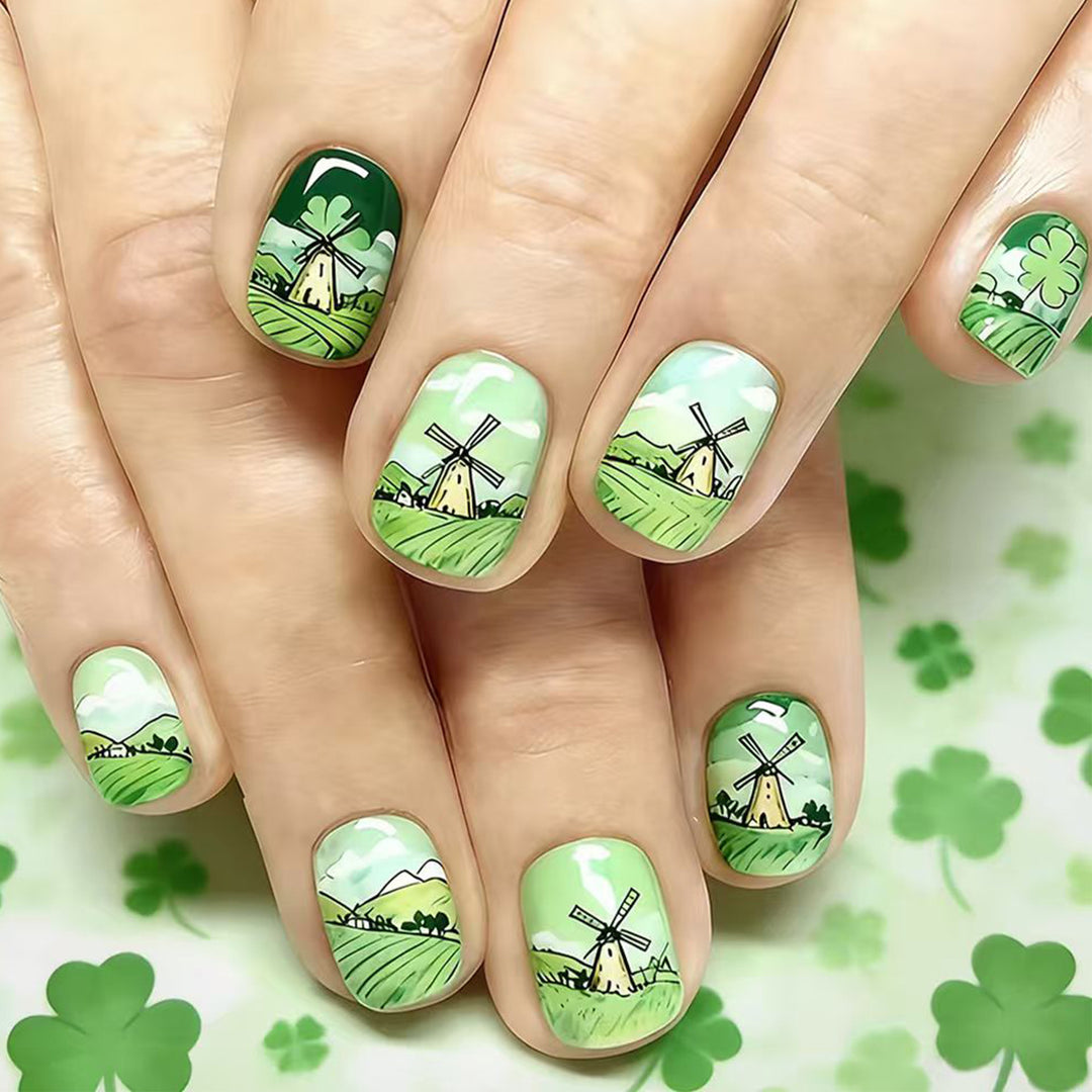 Scenic Landscape Press-On Nail Art Set