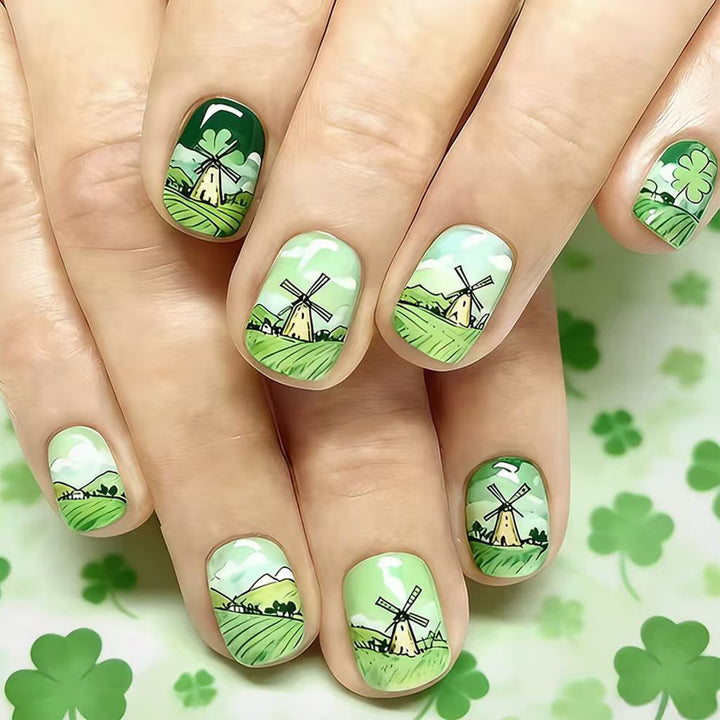 Scenic Landscape Press-On Nail Art Set