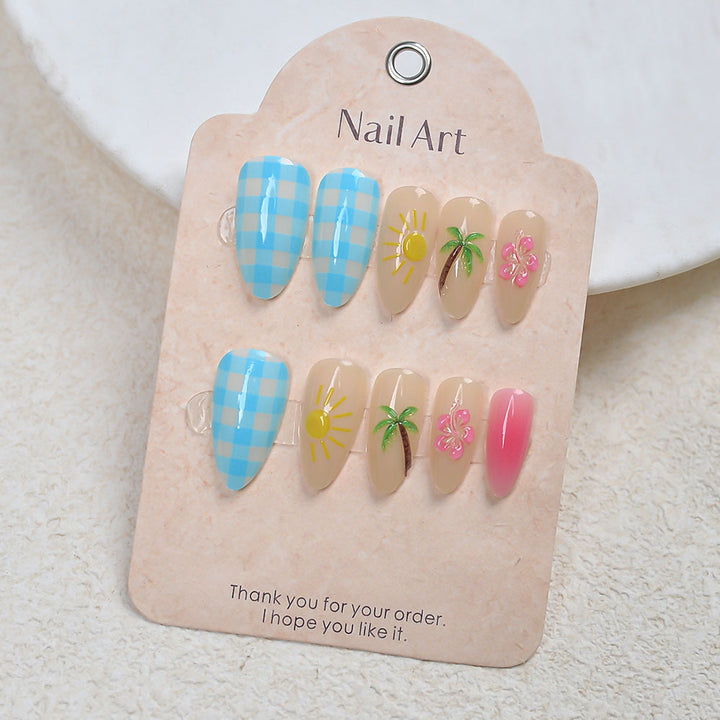 Tropical-Themed Press-On Nail Art Collection Kalsten