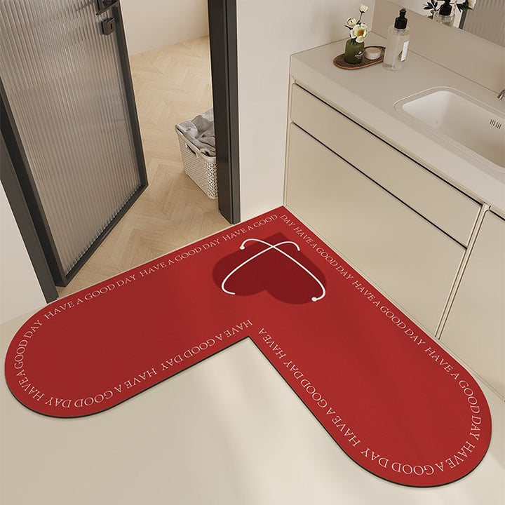Modern Heart-Shaped Kitchen Mat Kalsten
