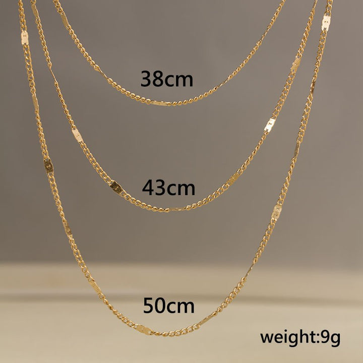 Layered Sleek Chain Necklace Kalsten