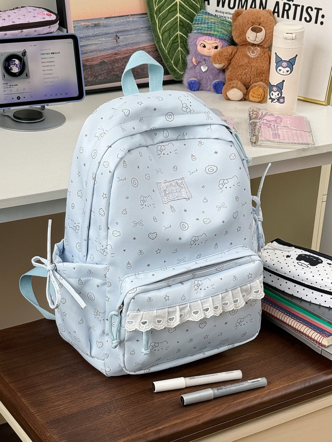 Cute Illustrated Patterned Backpack Kalsten 1791205714
