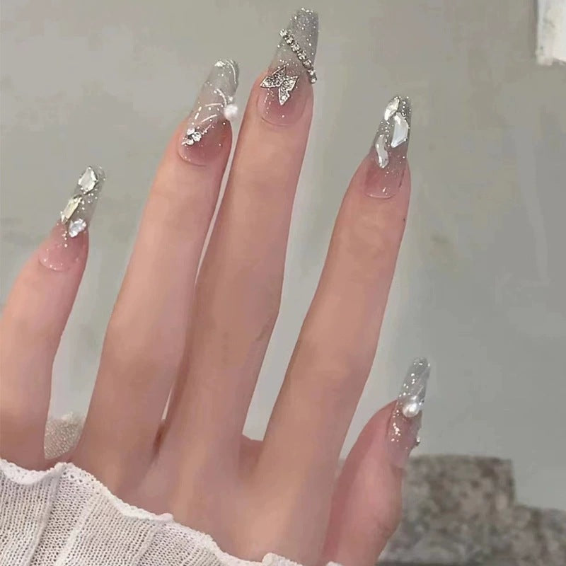 Glamorous 3D Crystal Nail Enhancements Kalsten