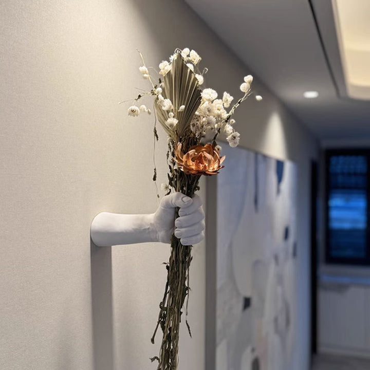 Artistic Wall-Mounted Flower Holder