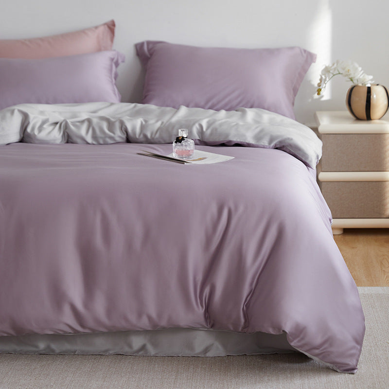 High-quality reversible Mako satin bedding set with a silky-soft touch